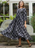 Black And White Block Printed Dress