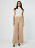 Light-Brown Waist Tab Detailed Formal Pant