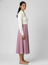 Pink Petite Ponte Stretch Midi Skirt
