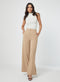 Light-Brown Waist Tab Detailed Formal Pant