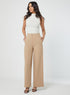 Light-Brown Waist Tab Detailed Formal Pant