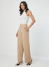 Light-Brown Waist Tab Detailed Formal Pant