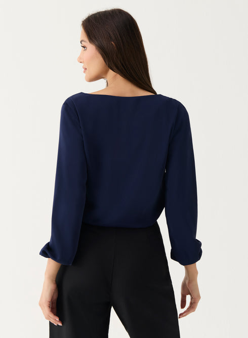 Front Buttoned Chiffon Top