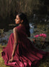 Burgundy Halter Neck Peek A Boo Dress