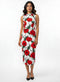 Red Floral Printed Shift Dress