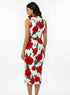 Red Floral Printed Shift Dress