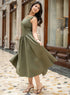 Low Waist Sleeveless Cotton Dress