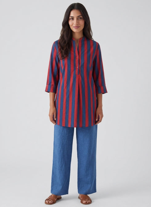 Three Quarter Sleeve Block-Printed Kurtha Top