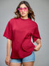 Maroon Oversized T-shirt