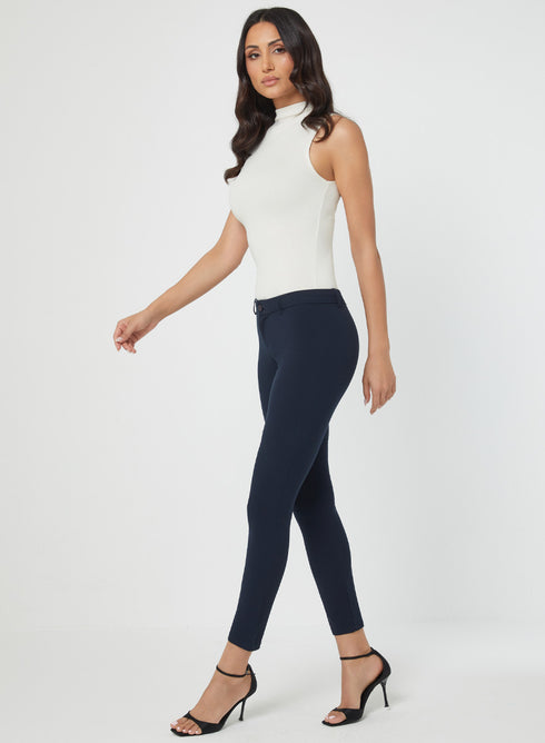 Navy Blue Skinny Low Waist Pant