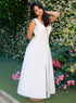 Off White Buttoned Down Cotton Dress