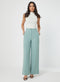 Light-Green Waist Tab Detailed Formal Pant