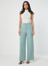 Light-Green Waist Tab Detailed Formal Pant
