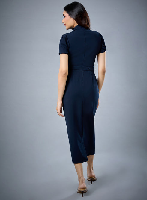 Simple Sleeve Detailed Bodycon Dress