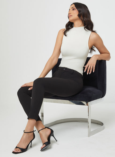 Black Skinny Low Waist Pant