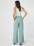Light-Green Waist Tab Detailed Formal Pant