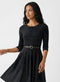 Scoop Neck Gingham Skater Dress