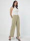 Khaki Green Waist Tab Detailed Formal Pant