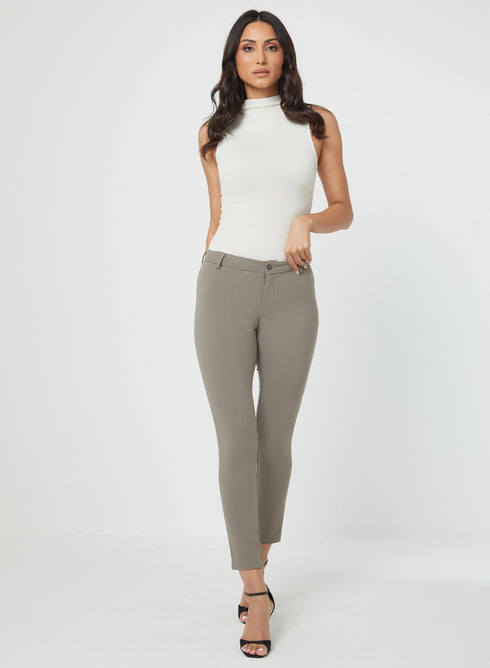 Grey Skinny Low Waist Pant