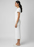 Off White Short Sleeve Bodycon Dress