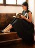 Pleated Sleeveless Straight Cut Dress