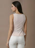 Light Pink Strap Detail Buttoned Top