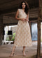 Printed Mock Button Extended Sleeve Dress