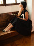 Pleated Sleeveless Straight Cut Dress