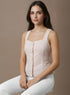 Light Pink Strap Detail Buttoned Top