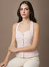 Light Pink Strap Detail Buttoned Top