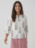 Round Neck Block Printed Shirt Top