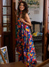 Tube Flowy Dress With Shawl