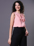 Frill Pintuck Light Pink Top