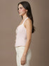 Light Pink Strap Detail Buttoned Top