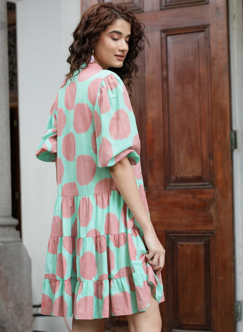 Large Polka Dotted Mini Dress