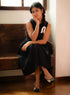 Pleated Sleeveless Straight Cut Dress