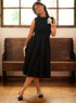 Pleated Sleeveless Straight Cut Dress