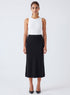 Black Maxi Bodycon Ponte Skirt