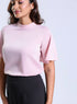 Flared Chiffon Collared Pink Top