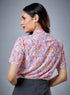 Printed Short Sleeve Chiffon Top