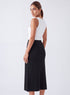 Black Maxi Bodycon Ponte Skirt