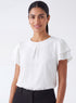 Double Flared Sleeve Top - Off White