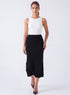 Black Maxi Bodycon Ponte Skirt