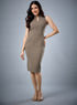 Front Slight V Neck Sleeveless Dress
