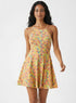 Halter Neck Skater Printed Dress