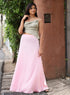 Satin Maxi Skirt - Pink
