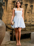 Balloon Skirt Scoop Neck Dress