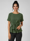 Green Front Tie Chiffon Top