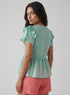 Double Flared Block Printed Top