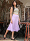 Fishtail Satin Skirt – Lavender